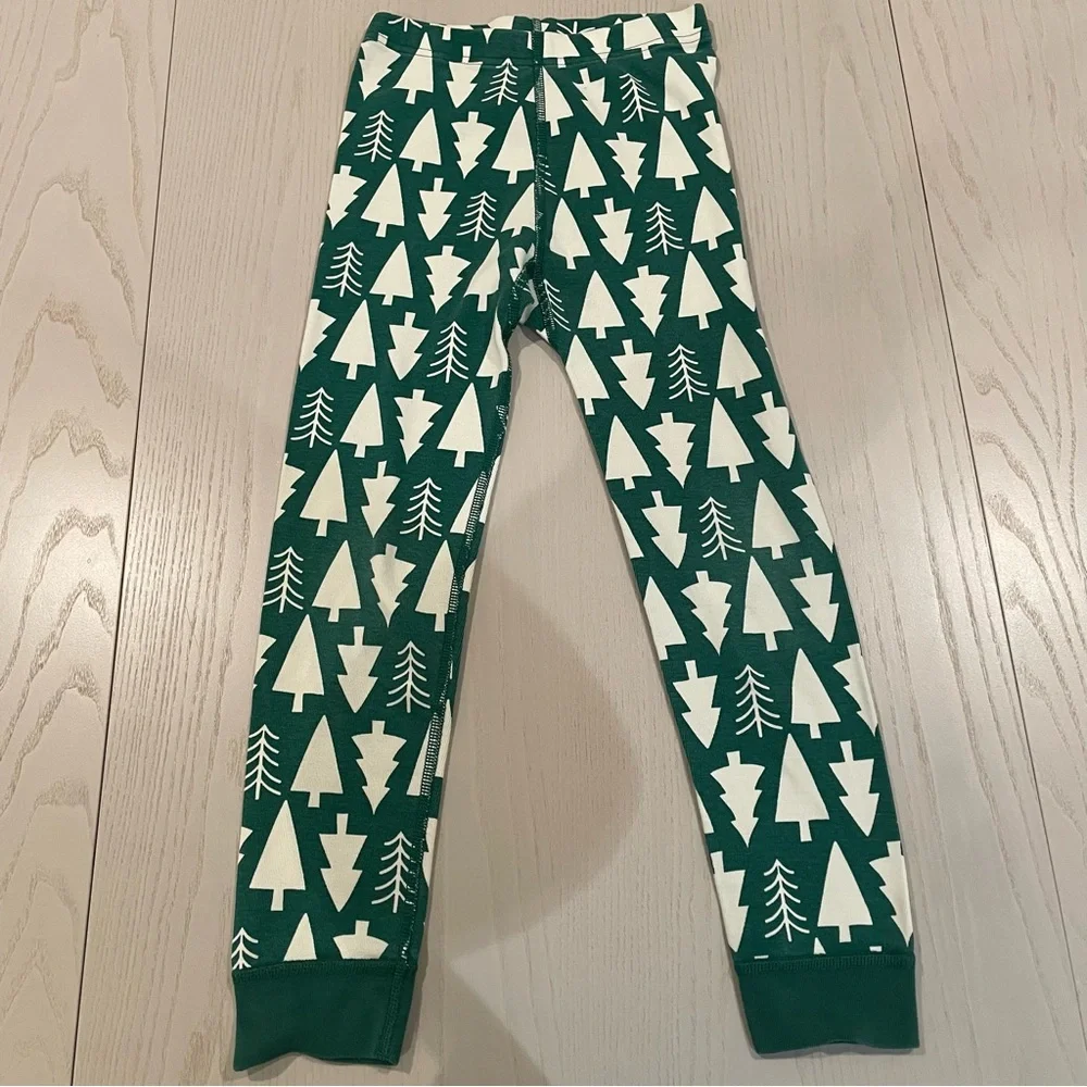 Hanna Andersson Holiday HannaJams Long John Pajama Set Winter Green Size 120 6 7
